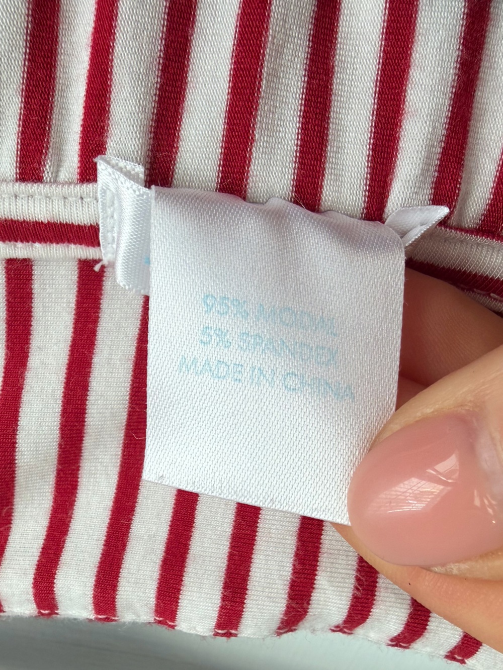 LAKE DreamModal Kimono Pajama Set Red White Stripes Size Medium - Picture 7 of 16